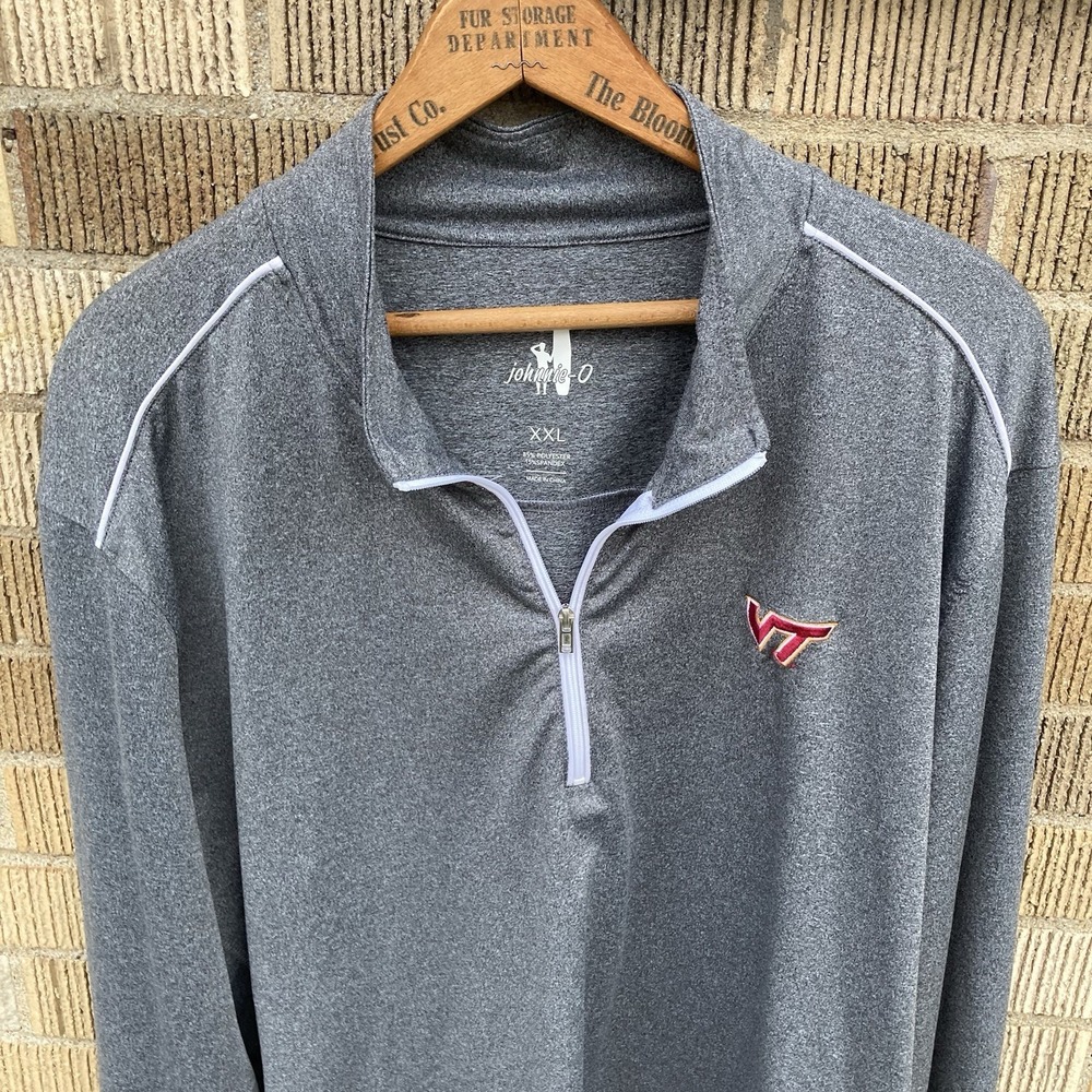 Johnnie-O Virginia Tech‎ VT Hokies Performance 1/4 Zip Pullover Men's XXL Golf